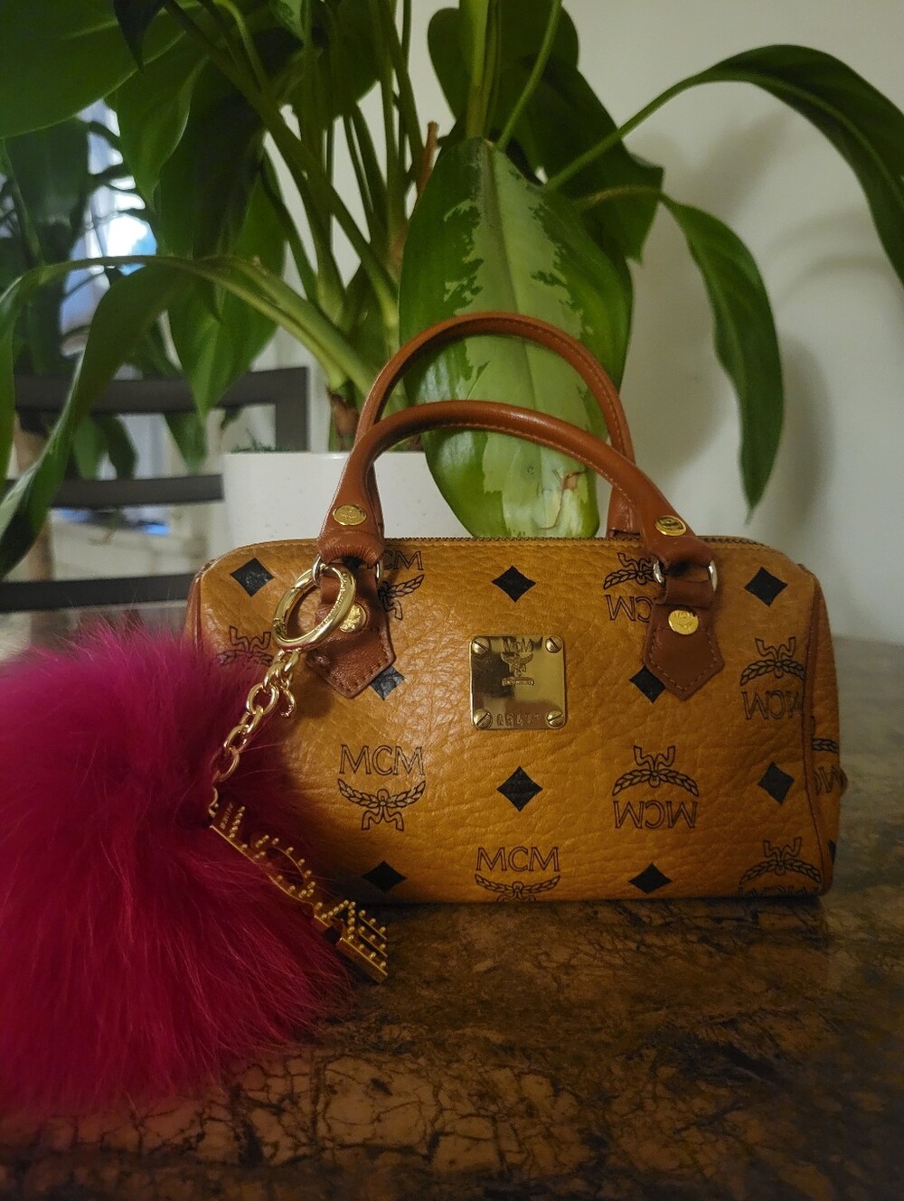 MCM Mini Nano Visetos Boston Speedy Bag